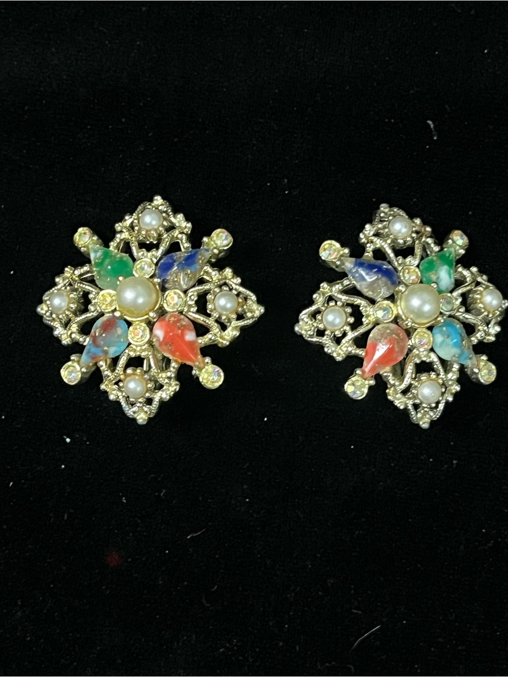 Vintage Sarah Coventry Galaxy Brooch & Clip Earrings Set 1789 - Picture 9 of 14